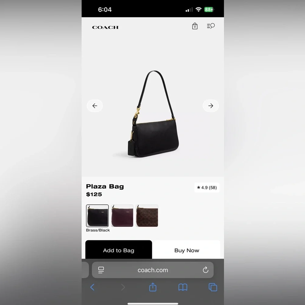 Coach plaza bag brass/black - Picture 4 of 8